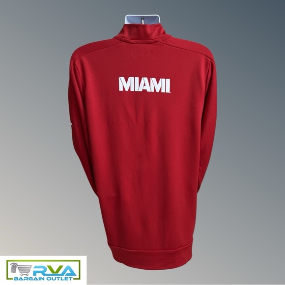 New Team Issued Miami University Red Hawks Adidas Full Zip Warm Up Jacket - Picture 2 of 3